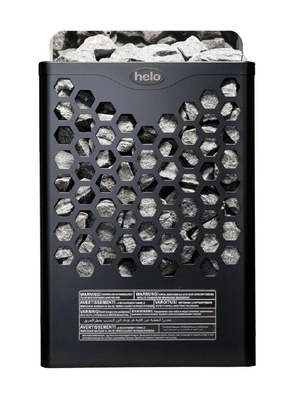 Helo Hanko 80 STJ – Elektrisk badstuovn 8,0 kW, Svart